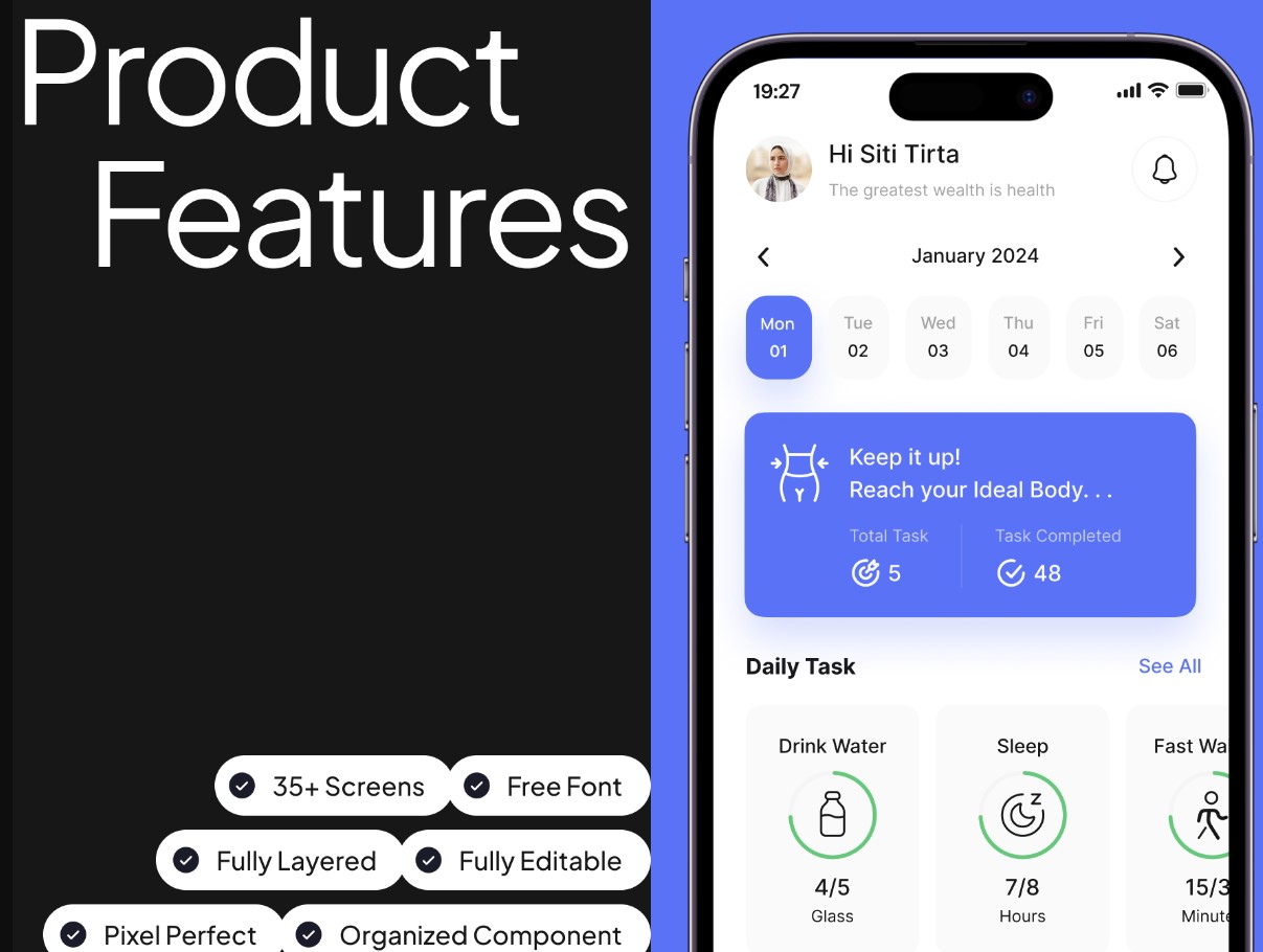 Health Monitoring UI Kit
