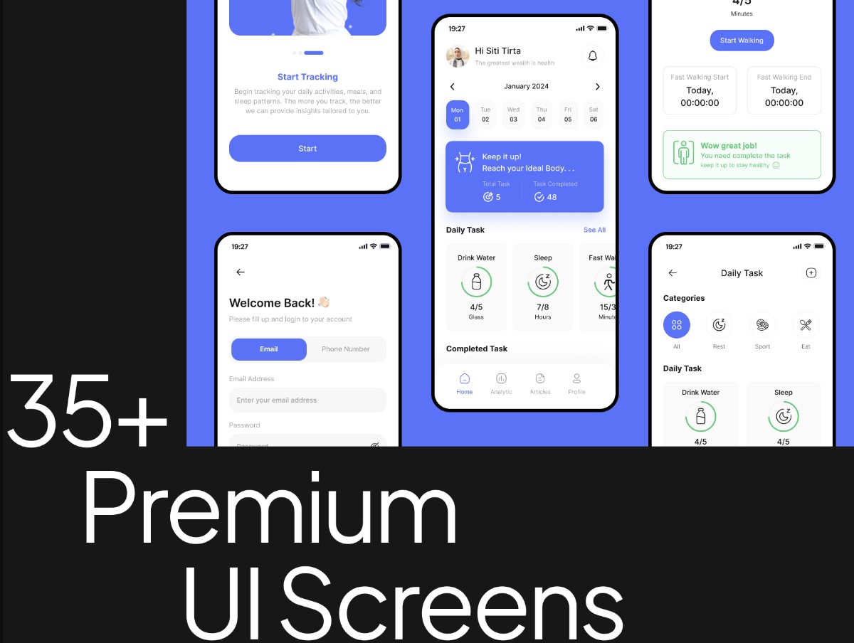 Health Monitoring UI Kit Screenshot 2