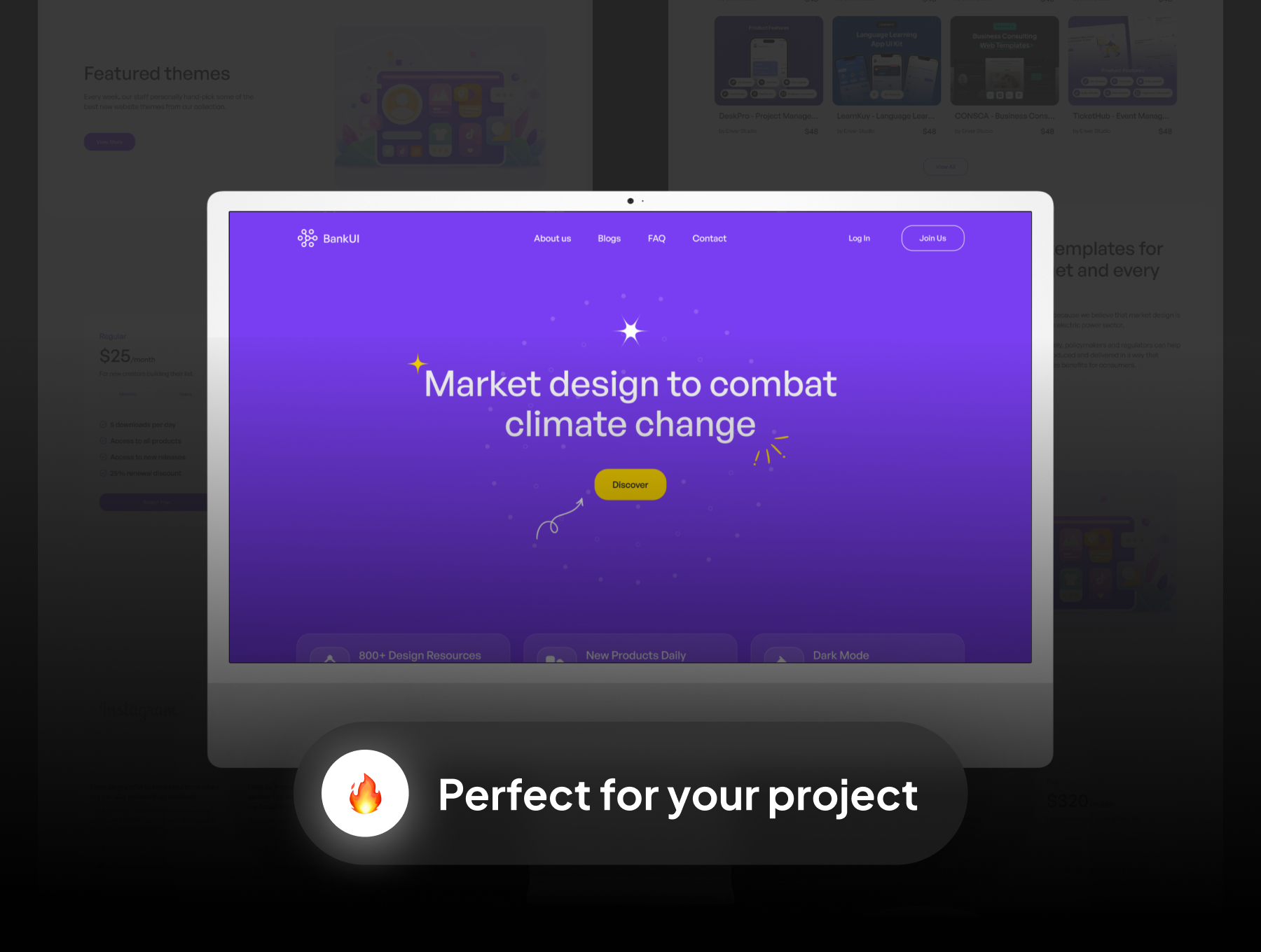 Market Design Web UI Kit Screenshot 2