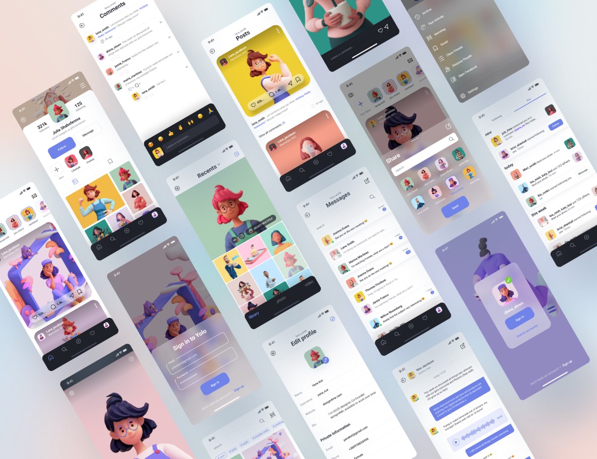 Social Media UI Kit Screenshot 2