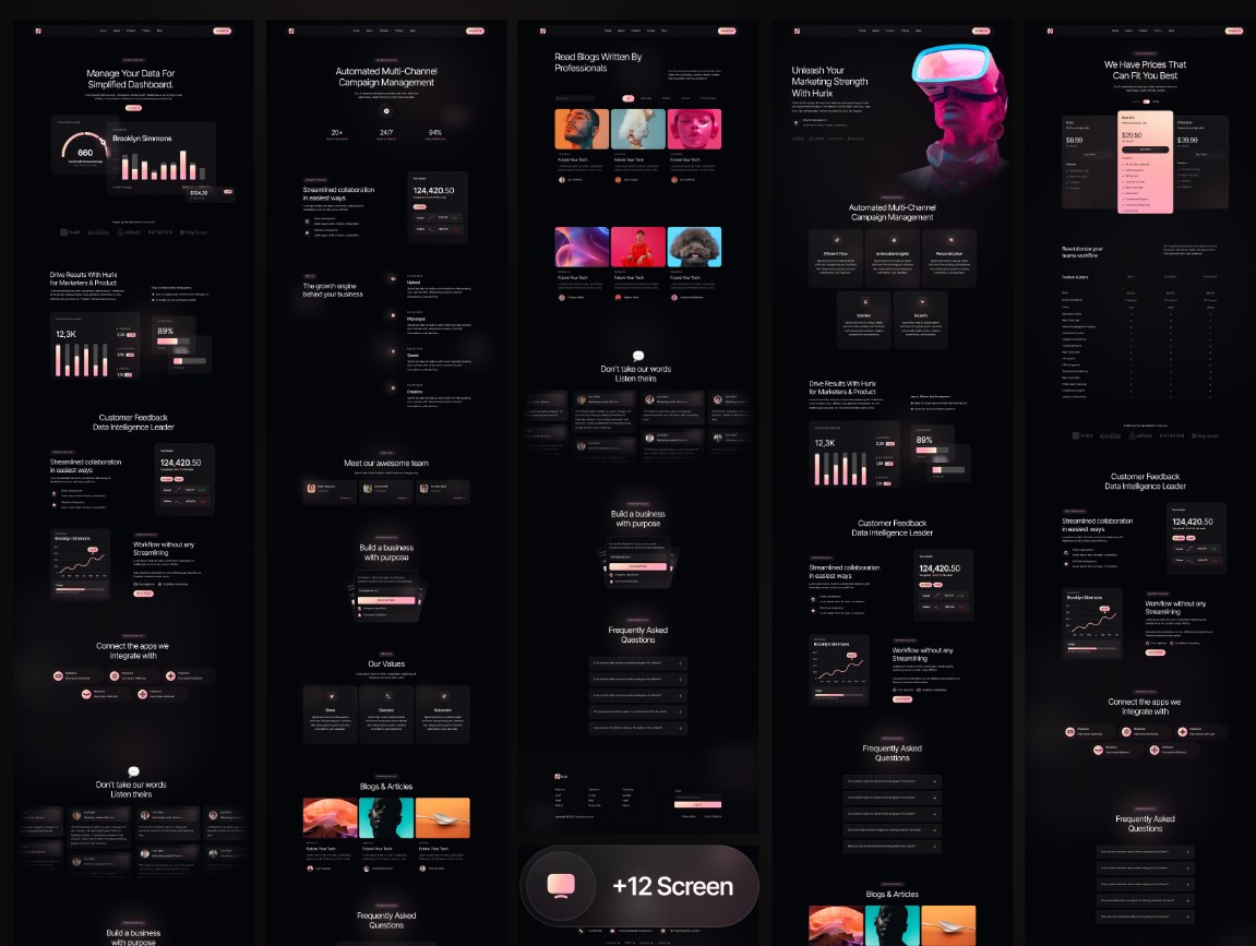 Cloudhub – SaaS Website Template Screenshot 2