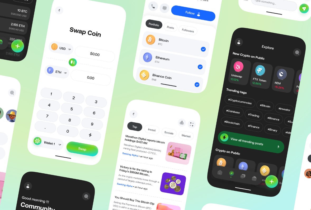 Crypto Community App UI Kit Screenshot 1