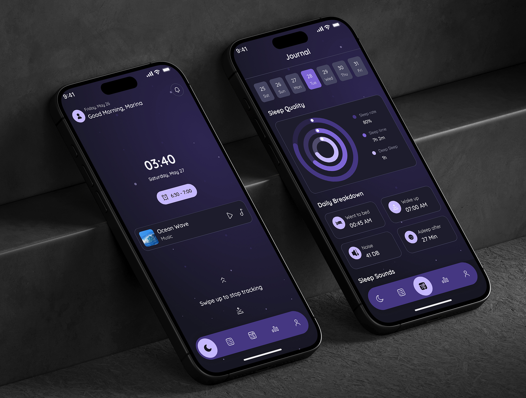 Sleep Dreamory App UI Kit Screenshot 2