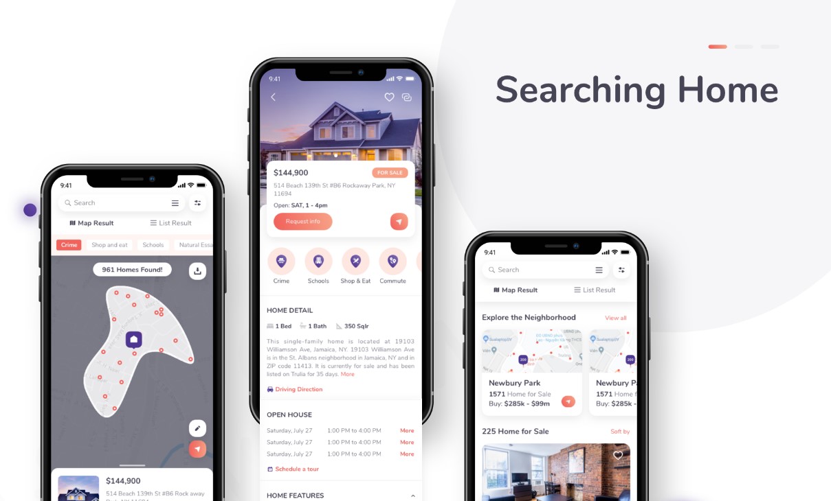 Rent Home Mobile UI Kit Screenshot 1