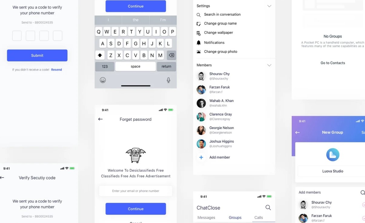 Message App iOS UI Kit Screenshot 2
