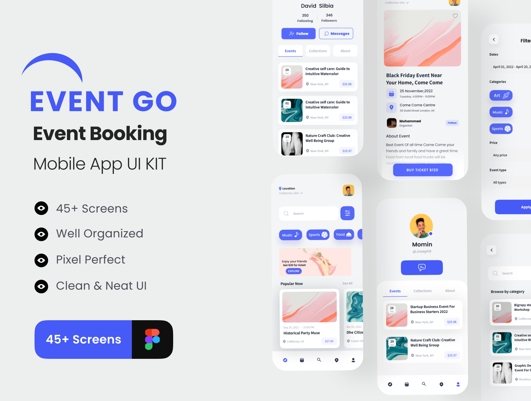 Event Booking App UI Kit