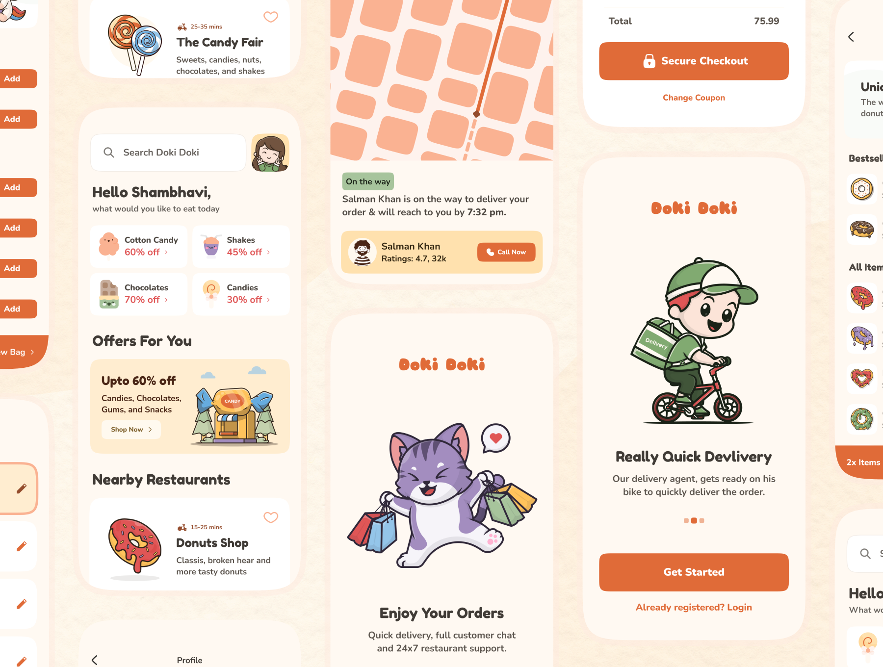 Kawaii Candy Shopping UI Kit Screenshot 1