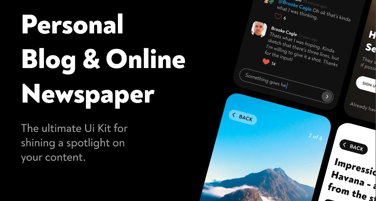 Minimal Personal Blog UI Kit