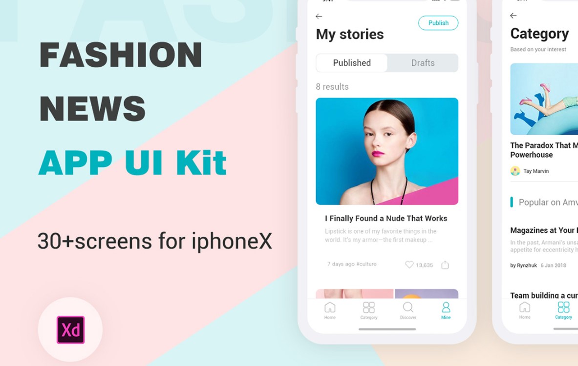 Fashion News App UI Kit