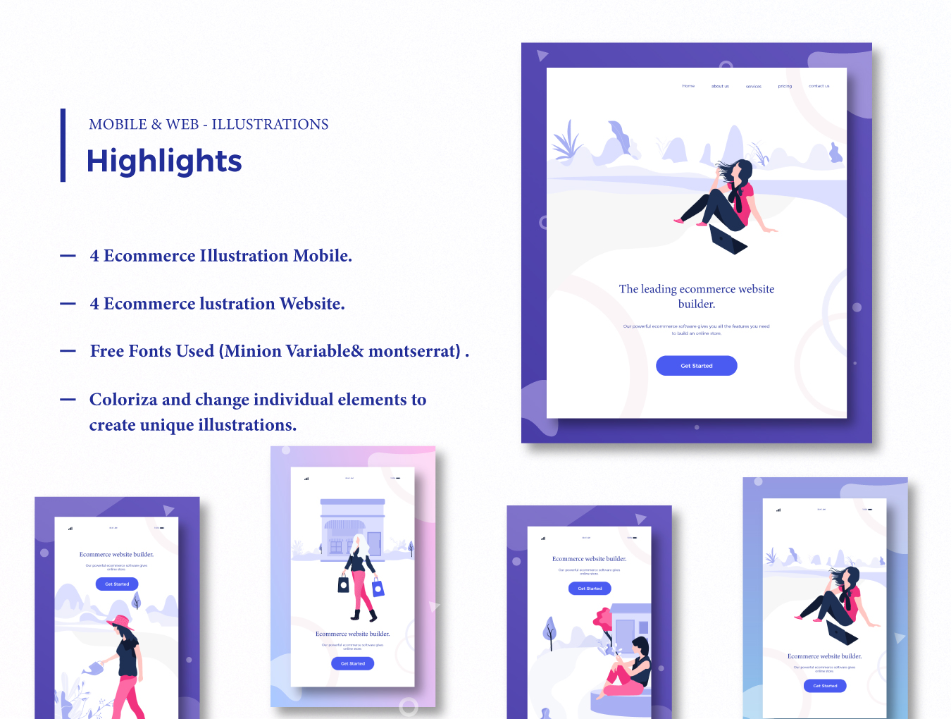 Error & E-commerce Illustrations