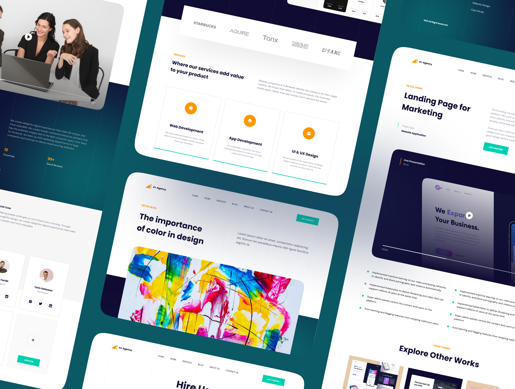 Creative Agency Website Design UI Kit Screenshot 2