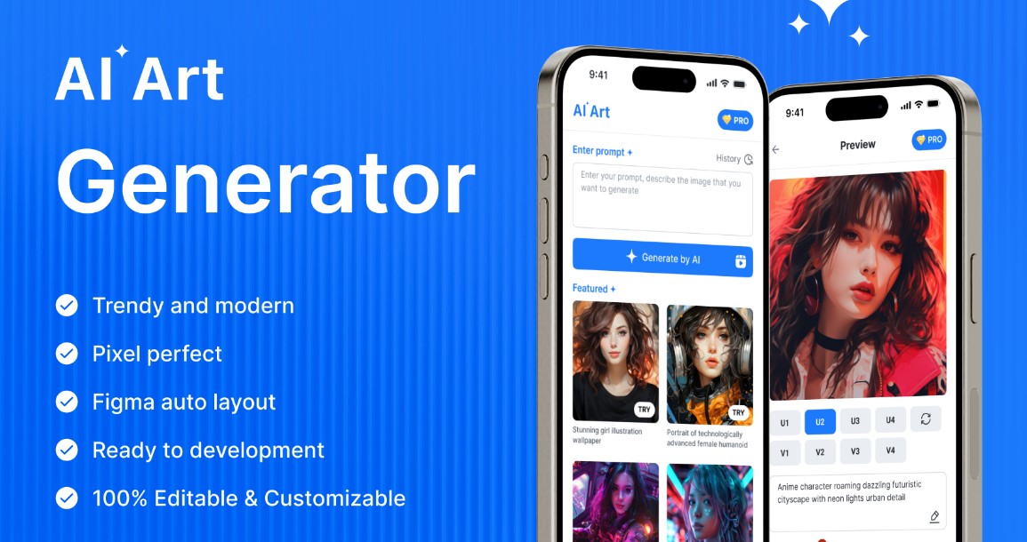 AI Art Generator UI Kit