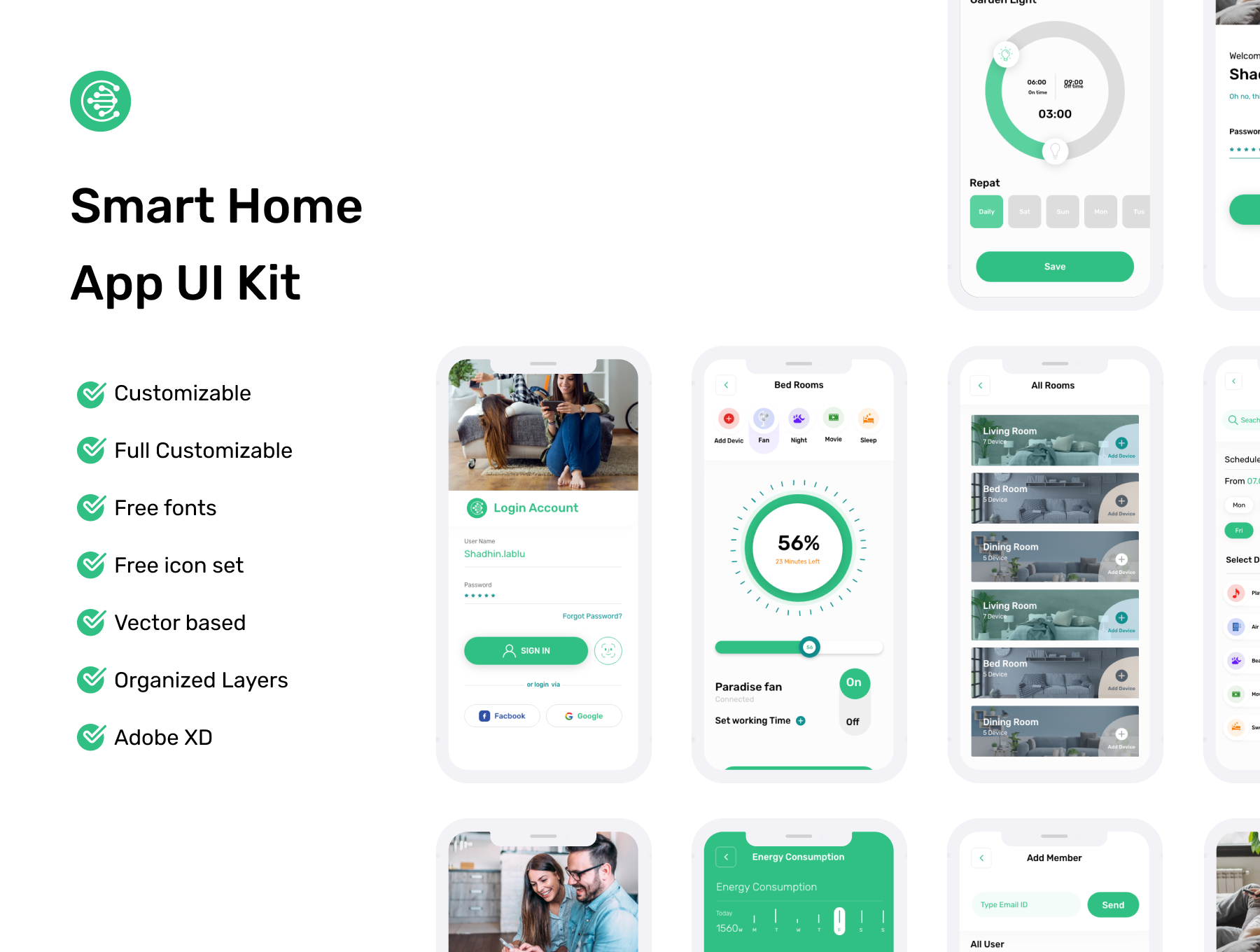 Smart Home App UI Kit Screenshot 1