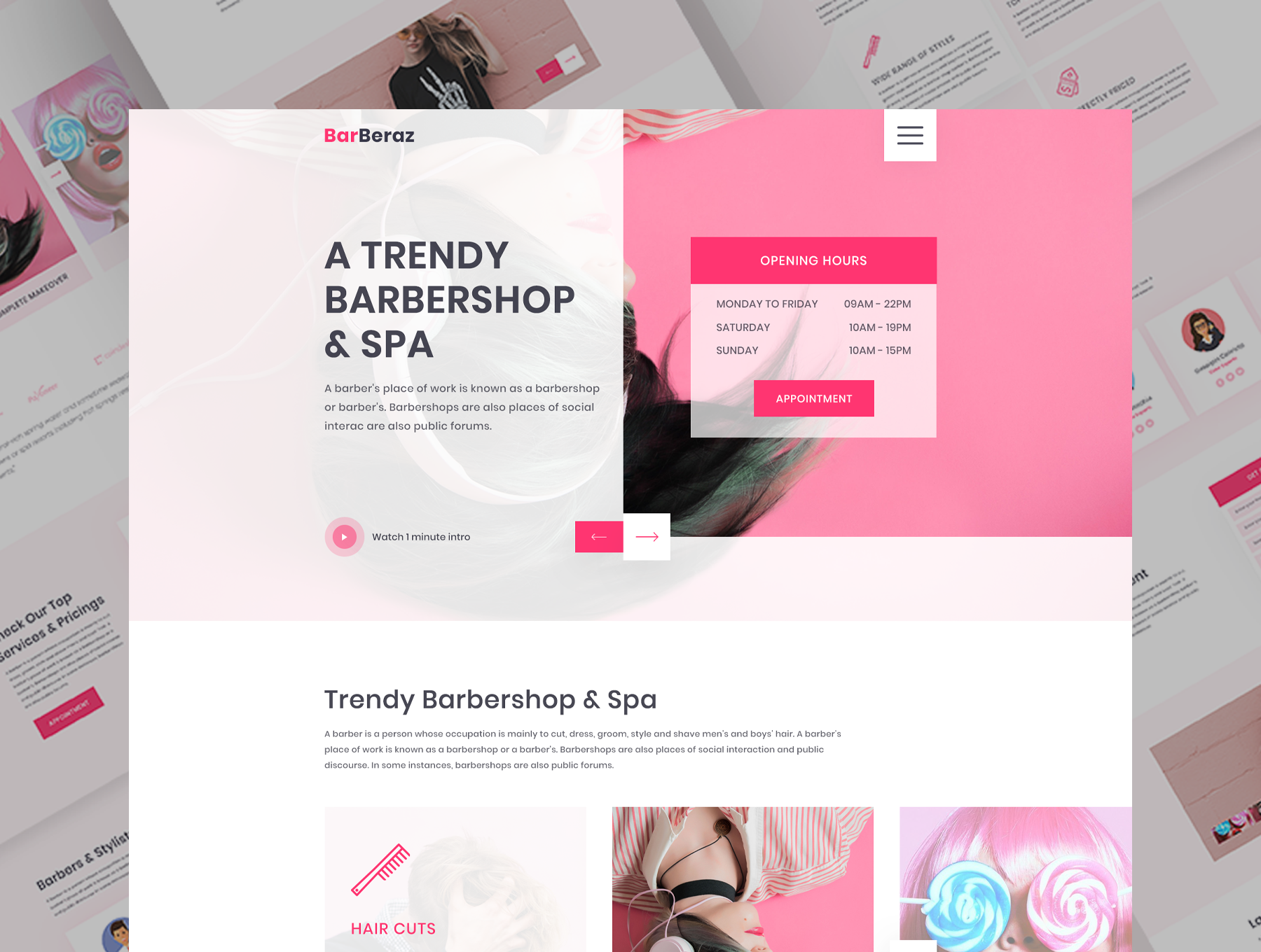 Barber Shop & Spa Web UI Kit