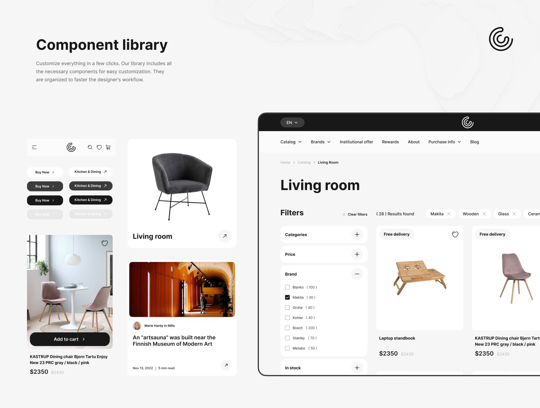 Home Decor Store UI Kit Screenshot 2