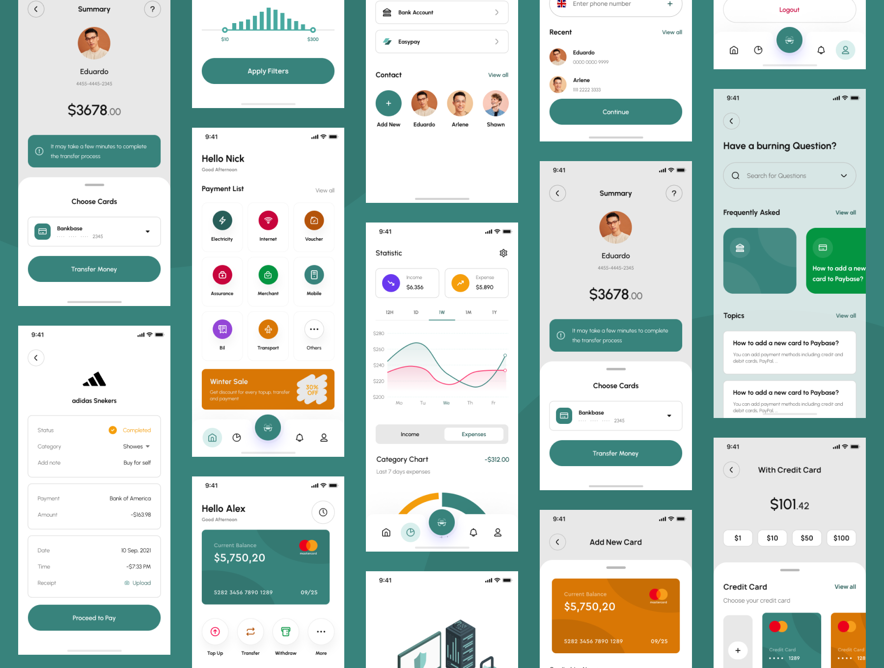Fast Pay Finance App UI Kit Screenshot 2