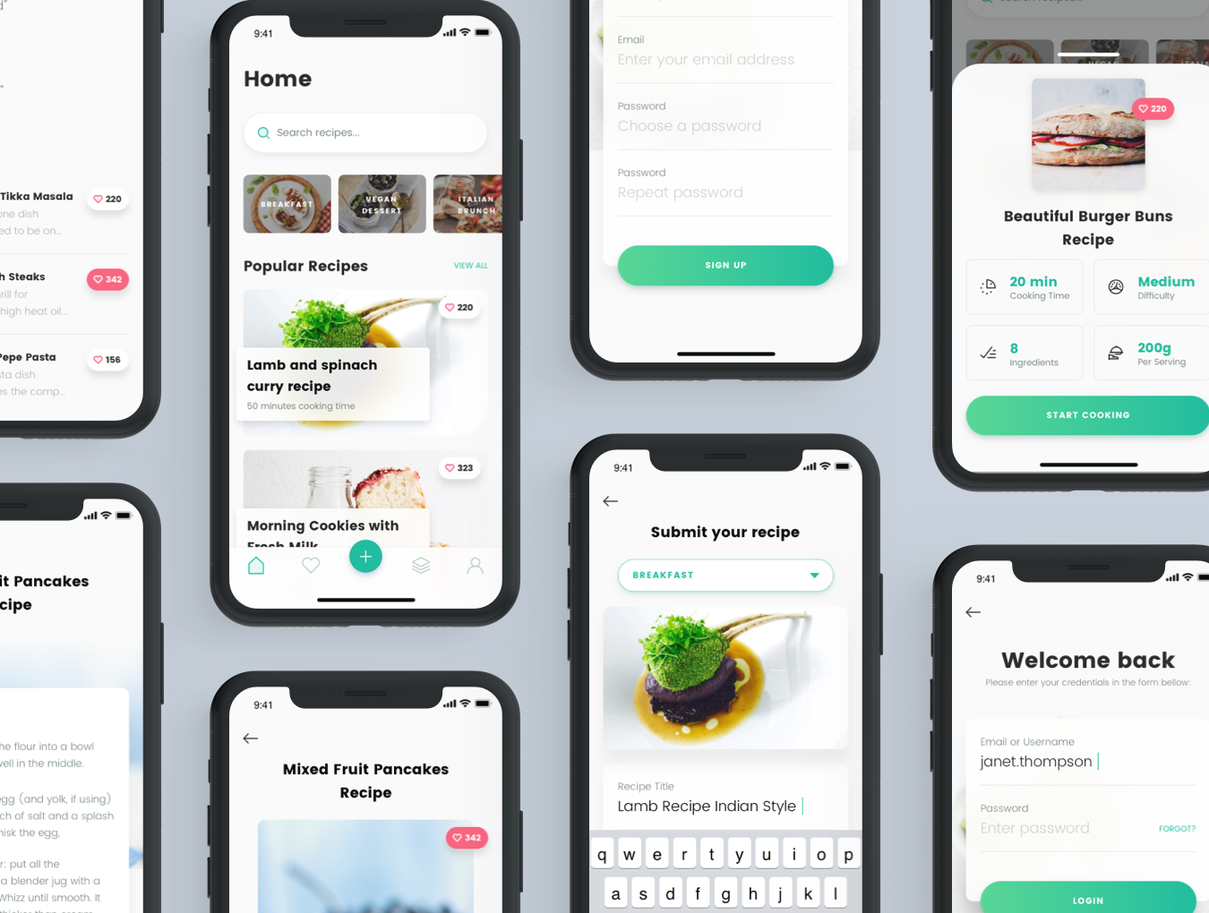 Recipes Food App UI Kit Screenshot 2
