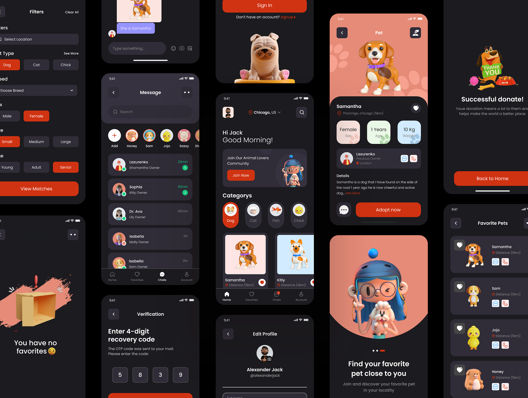 PetAdpt App UI Kit Screenshot 1
