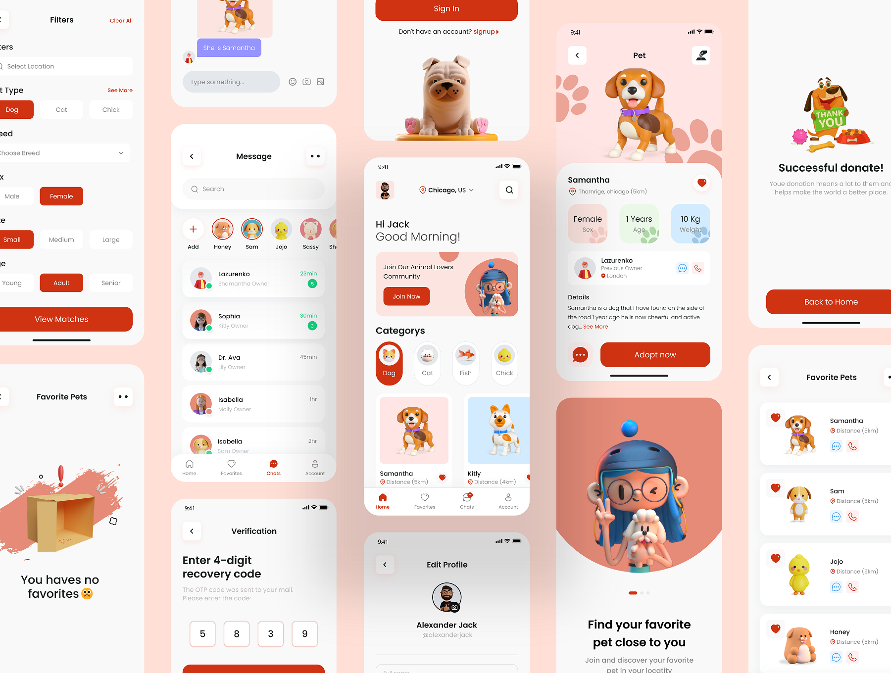 PetAdpt App UI Kit Screenshot 2