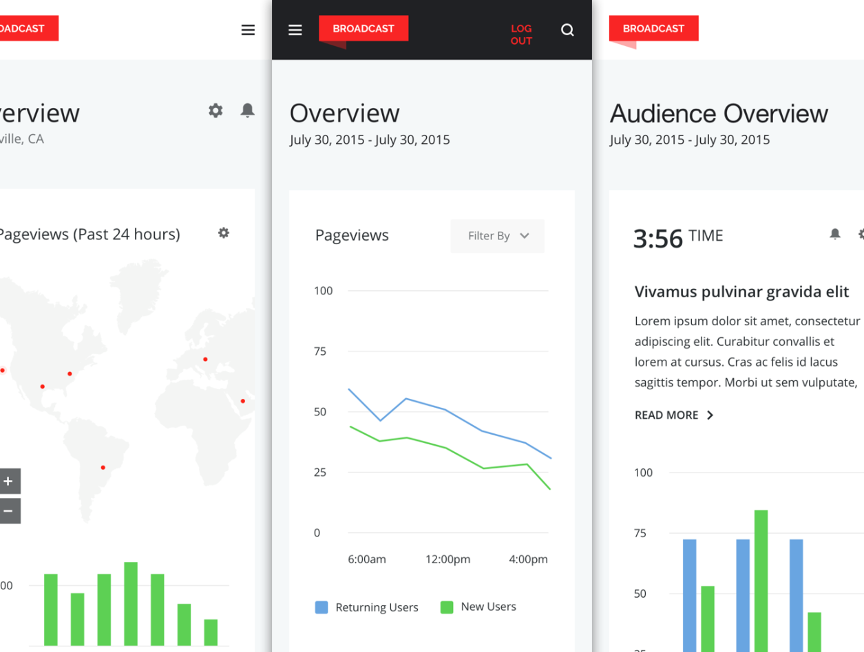 Broadcast Mobile UI Kit Screenshot 2