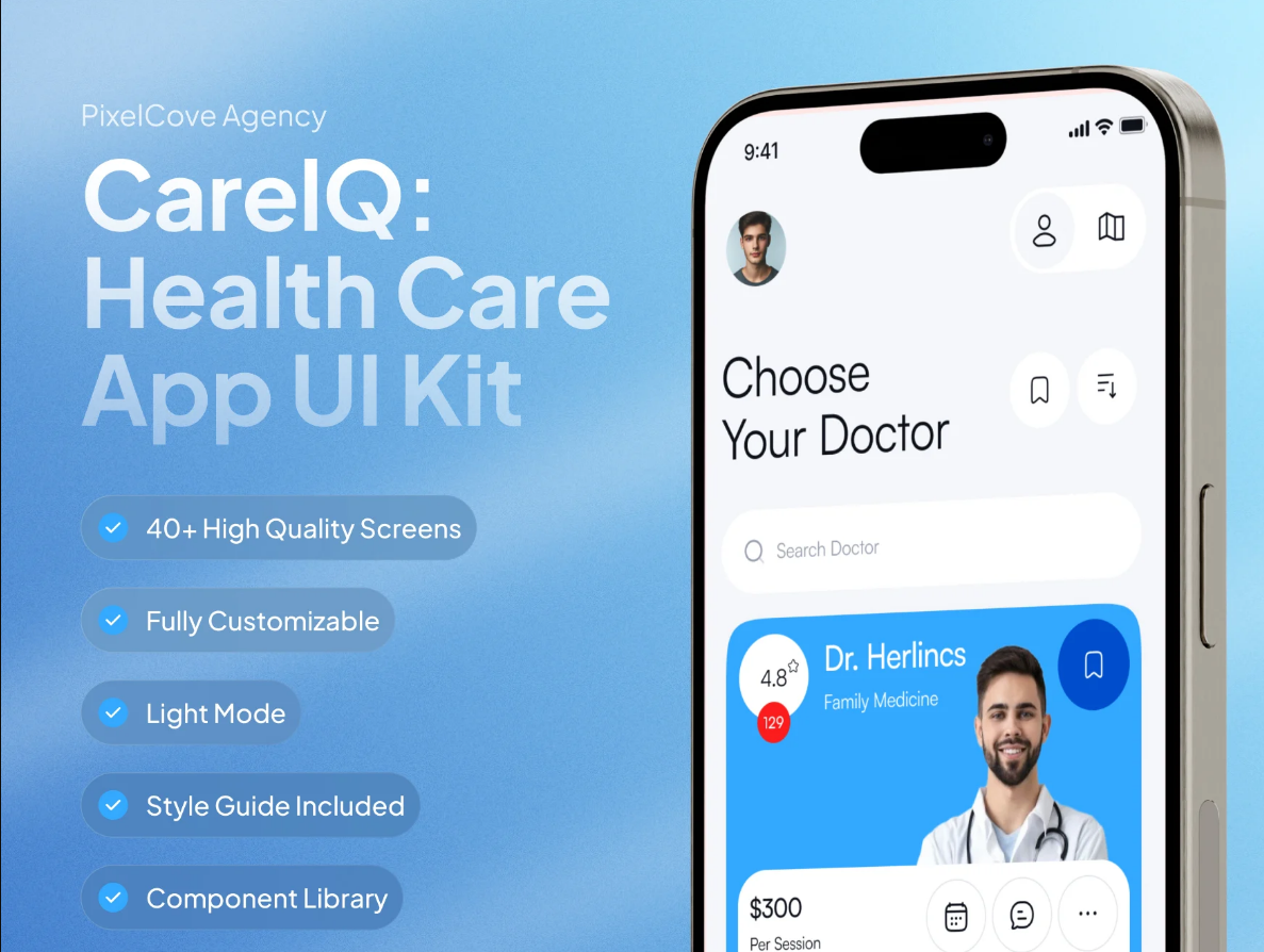 CareIQ: Health Care App UI Kit