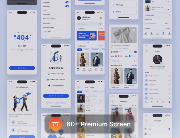 E-commerce Mobile App Kit Screenshot 1