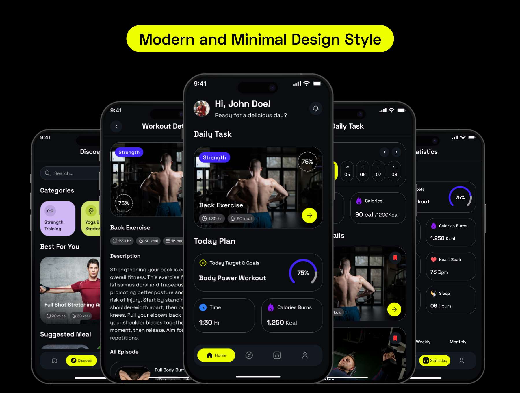 Fitness Tracker UI Kit Screenshot 1