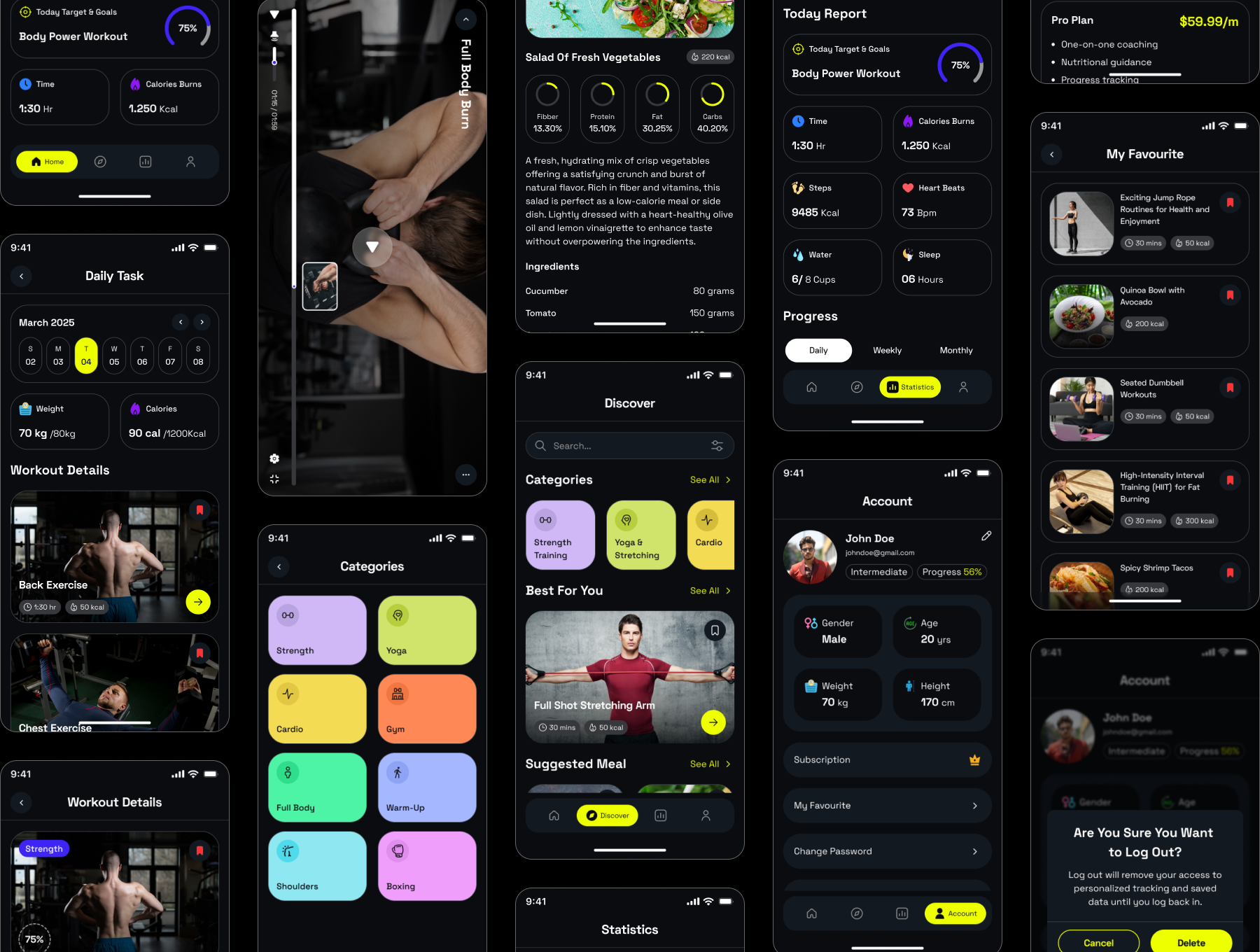 Fitness Tracker UI Kit Screenshot 2