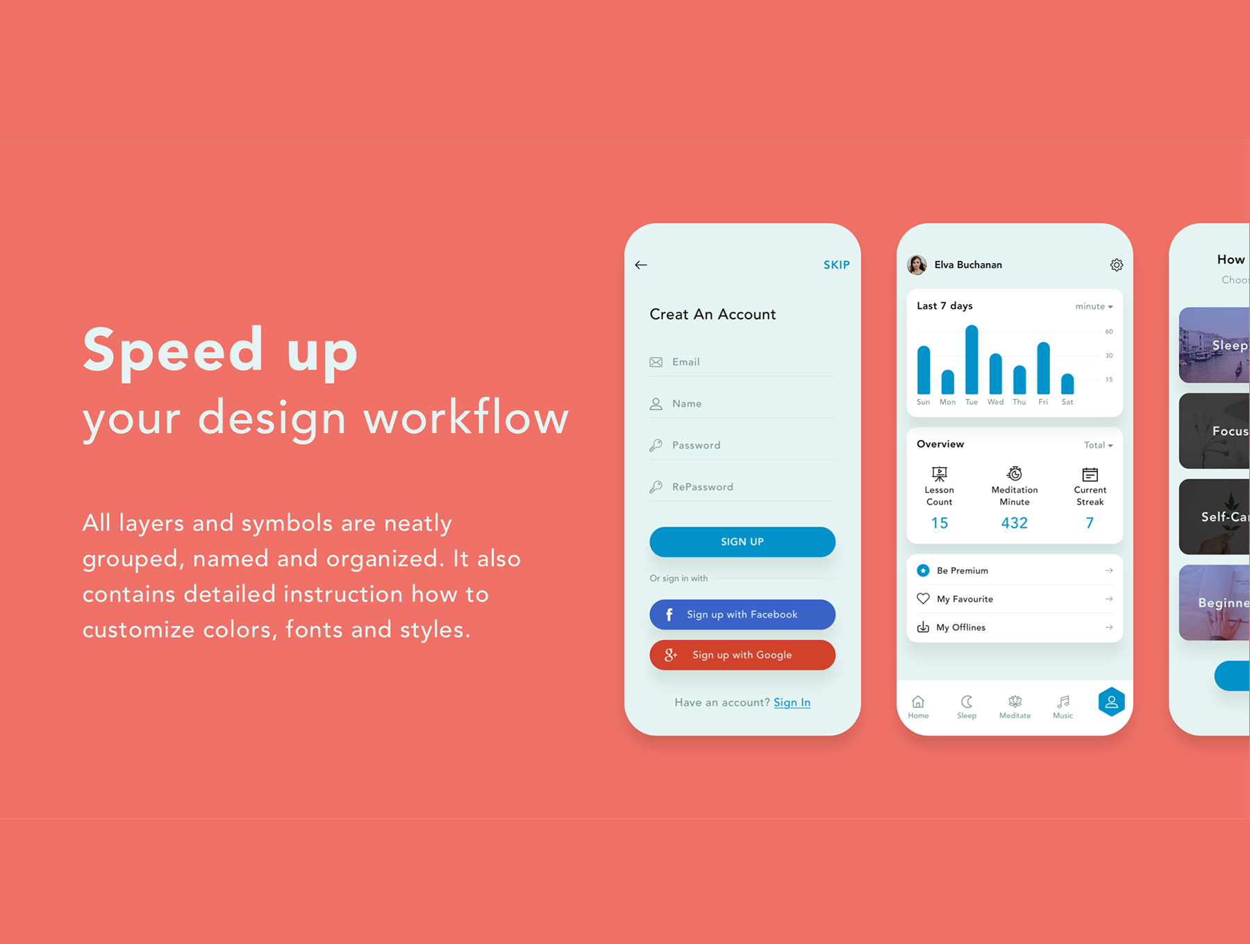 Meditation App UI Screenshot 1